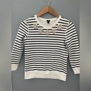 J. Crew Women’s Striped 3/4 Sleeve Shirt